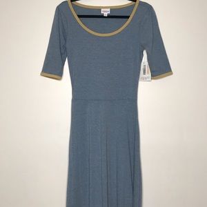 LuLaRoe Ana Small - Denim & Butterscotch